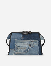 Load image into Gallery viewer, Patchwork denim edge crossbody bag
