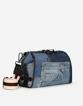 Load image into Gallery viewer, Patchwork denim edge crossbody bag