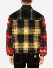 Load image into Gallery viewer, Reversible velvet patchwork jacket with patch embellishment