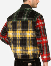 Load image into Gallery viewer, Reversible velvet patchwork jacket with patch embellishment