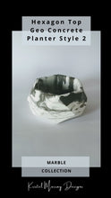 Load image into Gallery viewer, Hexagon Top Geometric Concrete Planter Style 2 for Succulents, Cactus and Small Plants
