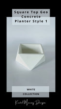 Load image into Gallery viewer, Square Top Geometric Concrete Planter Style 1 for Succulents, Cactus and Small Plants
