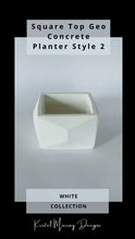 Load image into Gallery viewer, Square Top Geometric Concrete Planter Style 2 for Succulents, Cactus and Small Plants
