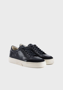 Leather sneakers with contrasting inserts