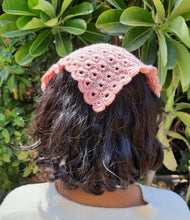 Load image into Gallery viewer, Pink Crocheted Bandana
