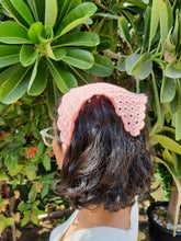 Load image into Gallery viewer, Pink Crocheted Bandana
