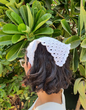 Load image into Gallery viewer, White Crocheted Bandana
