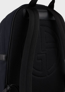 Waterproof nylon and leather backpack