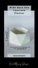 Load image into Gallery viewer, Wide Base Geometric Concrete Planter for Succulents, Cactus or Small Plants
