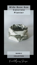 Load image into Gallery viewer, Wide Base Geometric Concrete Planter for Succulents, Cactus or Small Plants
