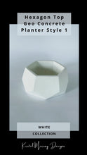 Load image into Gallery viewer, Hexagon Top Geometric Concrete Planter Style 1 for Succulents, Cactus and Small Plants
