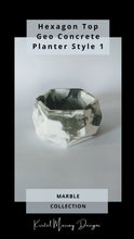 Load image into Gallery viewer, Hexagon Top Geometric Concrete Planter Style 1 for Succulents, Cactus and Small Plants
