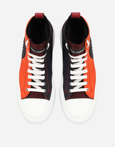 Quilted two-tone nylon Portofino Light mid-top sneakers