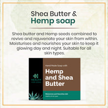 Load image into Gallery viewer, Health Horizons Natural Handmande Hemp &amp; Shea Butter Soap 100gm
