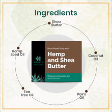 Load image into Gallery viewer, Health Horizons Natural Handmande Hemp &amp; Shea Butter Soap 100gm
