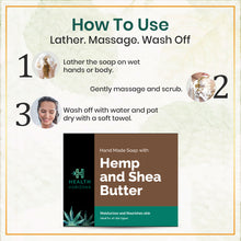 Load image into Gallery viewer, Health Horizons Natural Handmande Hemp &amp; Shea Butter Soap 100gm
